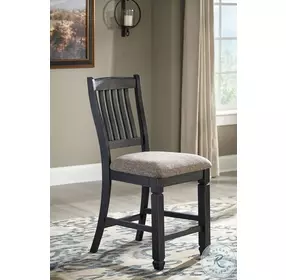 Tyler Creek Black And Gray Upholstered Bar Stool Set of 2