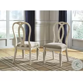 Realyn White Dining Upholstered Sidechair Set of 2