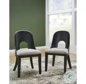 Rowanbeck Gray Upholstered Side Chair Set Of 2