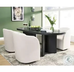 Rowanbeck Ivory Upholstered Arm Chair Set Of 2