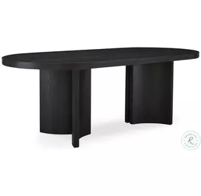 Rowanbeck Black Oval Dining Room Set