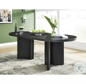 Rowanbeck Black Oval Dining Table