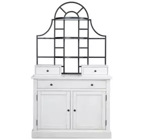 Chadworth White and Black Baker's Rack