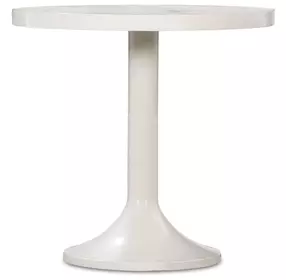 Outdoor Complements White Round Talon Accent Table
