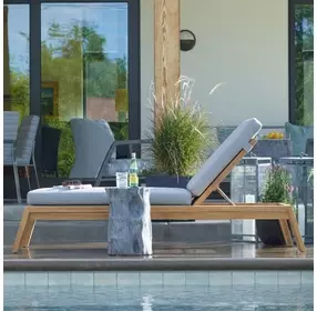Outdoor Complements Brown Solera Poolside 35" Reclining Chaise