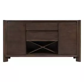 West End Saddle Brown 2 Door Sideboard with USB Charging