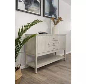 Geneva Distressed White 2 Door Credenza