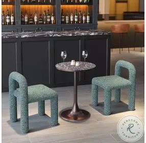 Bite Black And Bronze Round Bistro Table