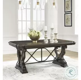 Maylee Dark Brown Extendable Dining Table