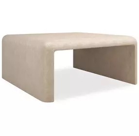 Bridge The Gap Oatmeal Upholstered Rectangular Cocktail Table