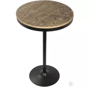 Dakota Black And Medium Brown Top Adjustable Height Bar Table