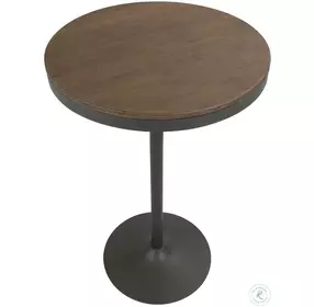 Dakota Gray And Brown Adjustable Height Bar Table