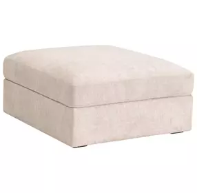 Daley Beige Square Modular Storage Ottoman