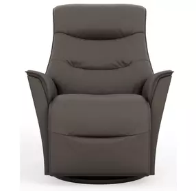 Relax Dallas Stout Leather Small Glider Power Recliner with USB Charging