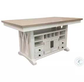 Americana Modern Cotton 72" Extendable Counter Height Dining Room Set