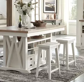 Americana Modern Cotton 26" Counter Height Stool
