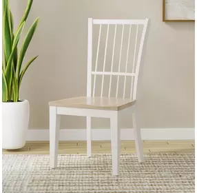 Americana Modern Cotton Spindle Back Dining Chair Set of 2