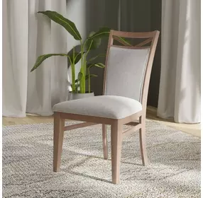 Americana Modern Cotton Upholstered Dining Chair Set of 2
