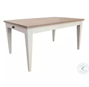 Americana Modern Cotton 60" Rectangular Extendable Dining Room Set