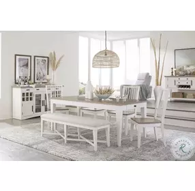 Nantucket Cotton 58" Upholstered Dining Bench