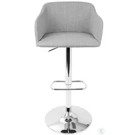 Campania Light Gray Adjustable Bar Stool
