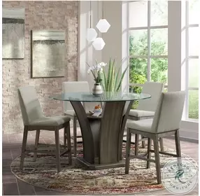 Simms Dapper Gray Counter Height Chair Set of 2