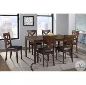 Alexa Espresso Faux Leather Side Chair Set Of 2