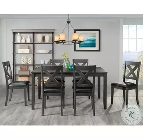 Alexa Gray And Faux Leather Side Chair Set Of 2