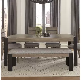 Cedar Fork Smoked Arabica 78" Rectangular Dining Table
