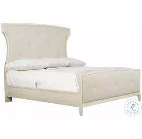 East Hampton Cerused Linen And Muted Gray Upholstered Bedroom Set