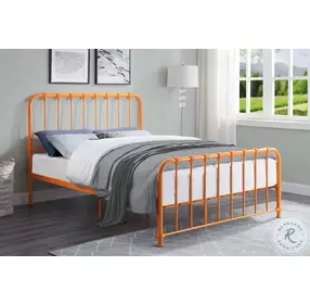 Bethany Orange Queen Metal Bed In A Box