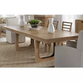 Escape Glazed Natural Oak 84" Extendable Dining Table