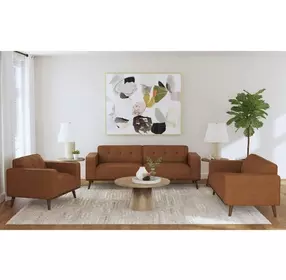 Fate Pebble Tan Upholstered Chair