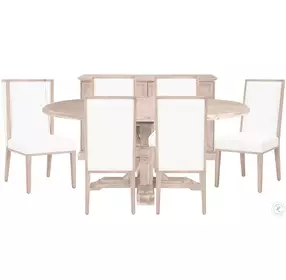 Devon Natural Gray Acacia 54" Round Extendable Dining Table