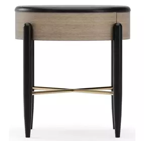 Madera Chocolate Koto Matte and Walnut 1 Drawer Accent Nightstand