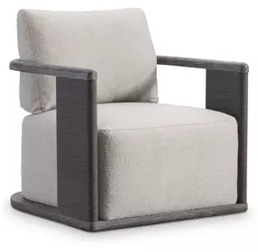 Andros Beige Upholstered Outdoor Swivel Accent Chair