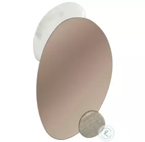 Echo Smoked Bronze And White Marble Mirror