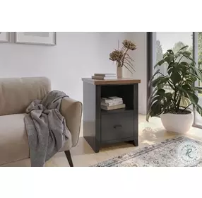 Essex Black And Whiskey 1 Drawer File Cabinet