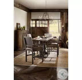 Haven Anthracite Black Upholstered Counter Height Stool