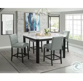 Pia Gray Faux Leather Counter Height Chair Set Of 2