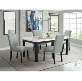 Pia Gray Faux Leather Side Chair Set Of 2