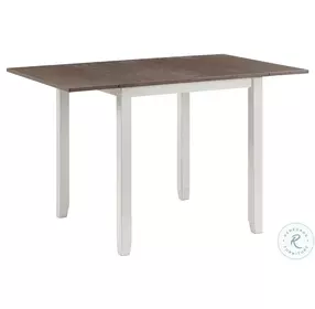 Tuttle Black And White Drop Leaf 3 Piece Dining Set