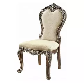 Latisha Beige Upholstered Side Chair with Nailhead Trim Set of 2