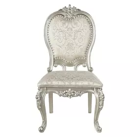 Bently Champagne Upholstered Side Chair with Nailhead Trim Set of 2