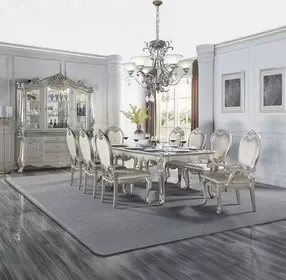 Bently Champagne 96" Extendable Rectangular Dining Table