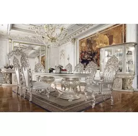 Sandoval Champagne 108" Oval Dining Table