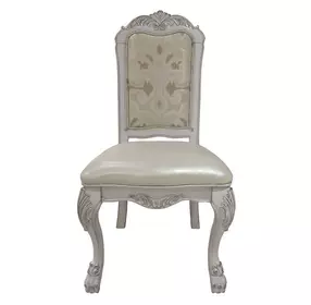 Dresden Beige and Bone White Upholstered Side Chair Set of 2