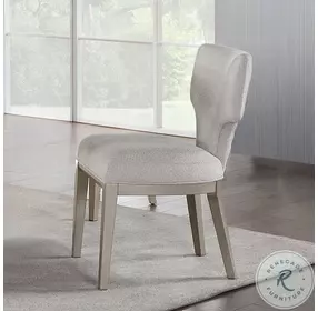 Kasa Linen and Champagne Side Chair Set of 2