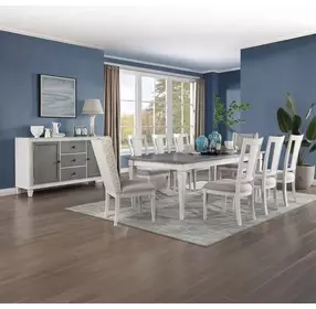 Katia Gray and Weathered White 2 Door Server