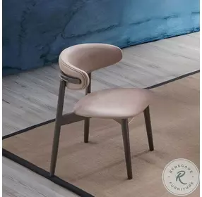 Lanae Gray Polish Microfiber and Black Side Chair Set of 2
